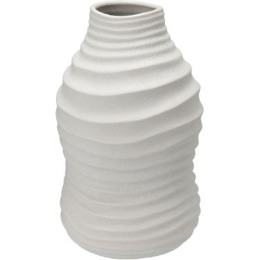 Imagem de VASO DECORATIVO ENFEITE CASA HOME&CO CERÂMICA 30x18x18cm MARFIM