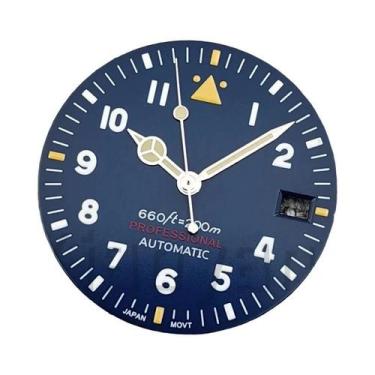 Imagem de Relógio De Mergulho Estilo Piloto Azul 29mm Com Mostrador E Ponteiros 