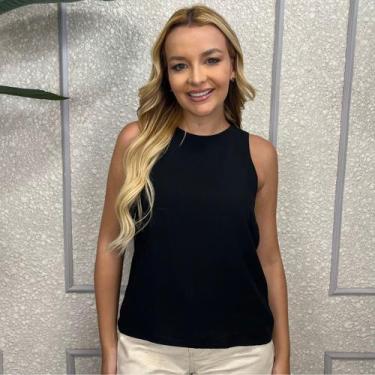 Imagem de Regata Plus Feminina Fresquinha Lisa de Viscose Tendência Verão - Chiq