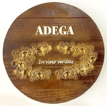 Imagem de Placa Adega In vino de parede em Fibra - Decoração