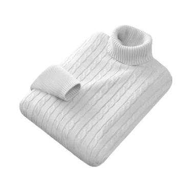 Imagem de Suéter Masculino De Tricô Gola Alta Leve E Quente Para Outono/Inverno,