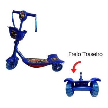 Imagem de Patinete Infantil 3 Rodas Com Música E Luz Radical Criança - Arcani To