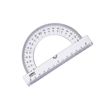 Imagem de Transferidor Plástico 180º New Line Cristal Ref. 10290003 Transferidor