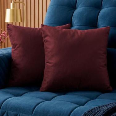 Imagem de Almofadas Kit Plumie. de 45x45cm 2 Uni Velusoft Cama inBox, Vinho
