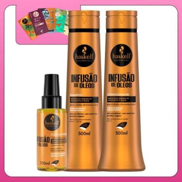 Imagem de Kit Haskell Infusão de Óleos Sh/Cond 300ml + Óleo 100ml - Haskell Cosm