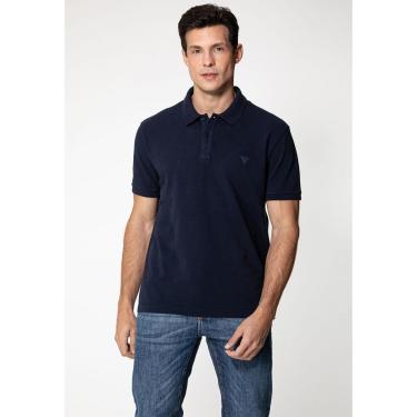Imagem de Camisa Polo Guess Silk Gola Azul Escuro-Masculino