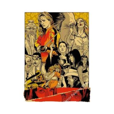 Imagem de Pôsteres Clássicos De Filmes Retrô: Pulp Fiction, O Padrinho, Fight Cl