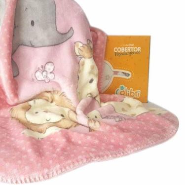 Imagem de Cobertor Bebê Le Petit Bichos ZOO Rosa/CD Colibri