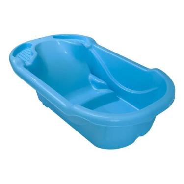 Imagem de Banheira para Bebê Ergonômica Safety & Comfort Azul Bebê  Anatômica, S