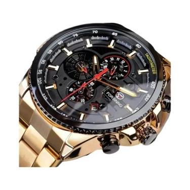 Imagem de Relógio Mecânico Automático Masculino Com Design De Esqueleto, Calendá