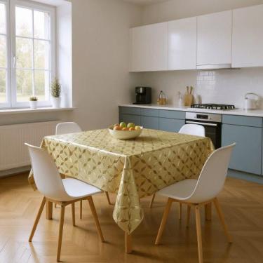 Imagem de Toalha De Mesa Metalizada Ouro Mod7196s Rolo 1,37x20m Vinil OPP - Plas