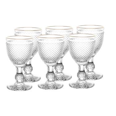 Imagem de Conjunto 6 Taças de Água De Vidro Bico De Jaca 300Ml - Wolff