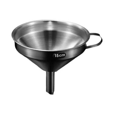 Imagem de Funil De Aço Inoxidável De Boca Larga Com Filtro Destacável Para Tempe