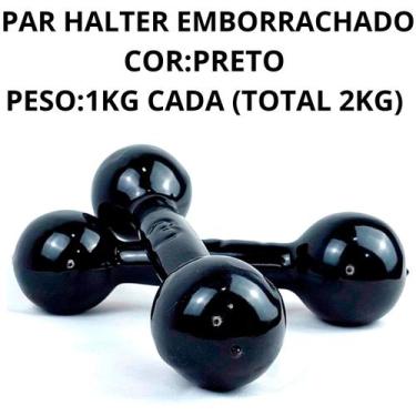 Imagem de Halter Emborrachado Par - 1 Kg a 5 Kg P/ Fortalecimento - One Life Spo