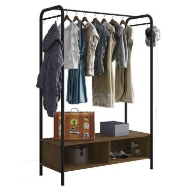 Imagem de Guarda Roupa Casal Closet Milão Preto/Demolição - Artefamol