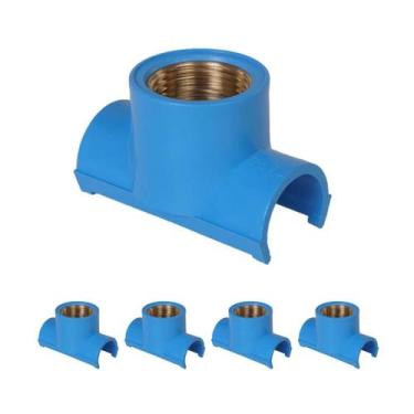 Imagem de Kit 5 Tapa Furo Tee Soldavel Rosca Metal 1/2 X 25mm- Estrela