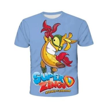 Imagem de Camiseta Infantil De Manga Curta, Super Zings, Anime, Jogo, Streetwear