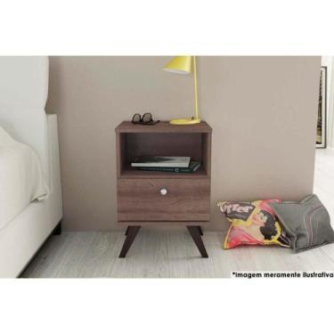 Imagem de Mesa Lateral p/ Sala RT3019 c/ 1 Gaveta Rustico - Movelbento