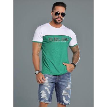 Imagem de Camiseta Masculina Pitbull Lançamento Ref 870, Verde, P