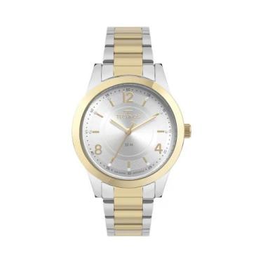 Imagem de Relógio Technos Dress Prata/Dourado Feminino 2035MZZ/1K