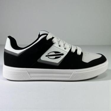Imagem de Tênis Mormaii Masculino Casual Skate Cupsole Preto Branco Original Urb