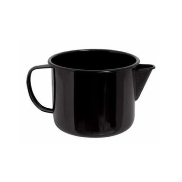 Imagem de Caneca Esmaltada Ewel Com Bico - 12cm - 1L, Preto
