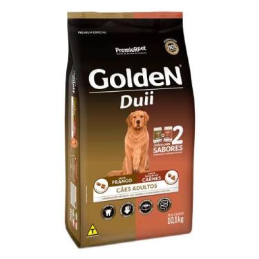 Imagem de Ração Golden Duii para Cães Adultos Sabor Frango e Carne 10,1 kg - Pre