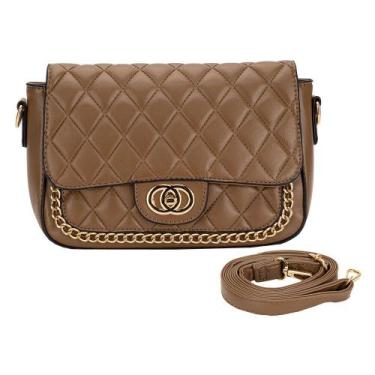 Imagem de Bolsa feminina transversal fuseco wbft84232, Caqui, U