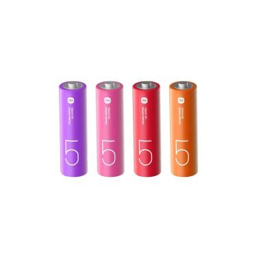 Imagem de Pilha Alcalina AA Xiaomi Aa Rainbow Batteries 1.5V com 4 Unidades Alta Duração Colorido Xiaomi