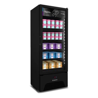 Imagem de Freezer Vertical Expositor Metalfrio Frost Free 497L Porta de Vidro Vf50ah Optima All Black 220V