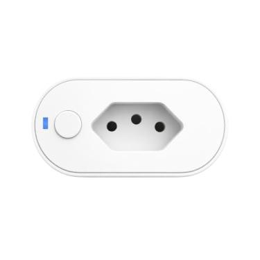Imagem de Plug Tomada Inteligente Bivolt 16A com Conexão Wi-Fi e Bluetooth, Comando por Voz Via Alexa, Google Assistant e Siri Shortcuts, Branco, SHPT400, ELG