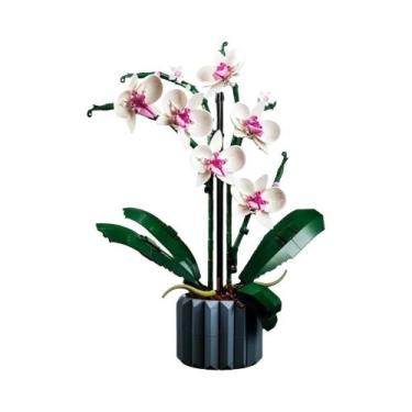 Imagem de Bouquet De Flores De Orquídea, Modelo De Planta Bonsai Em Blocos, Brin