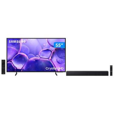 Imagem de Smart TV 55 Samsung 4K UHD Crystal UHD - 3 HDMI + Soundbar B-Series HW