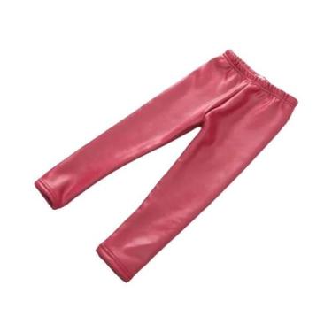 Imagem de Leggings De Couro Quentes E Grossas Para Meninas De 3 a 10 Anos, Calça
