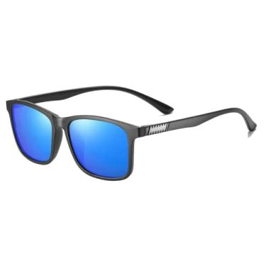 Imagem de Óculos de Sol Masculino Polarizado UV400 Lente Polarizada (Preto-Azul)