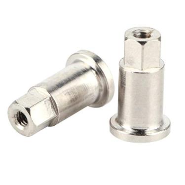 Imagem de Eixo da roda dianteira, encurtado 0,6 x 0,4 polegadas de alta dureza RC carro eixo da roda dianteira para controle remoto para WPL D12 Micro caminhão carro de controle remoto