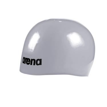 Imagem de Arena Touca de natação unissex moldada Pro II EUA para adultos confortável ajuste apertado piscina treinamento e corrida acessório de natação, prata, tamanho único