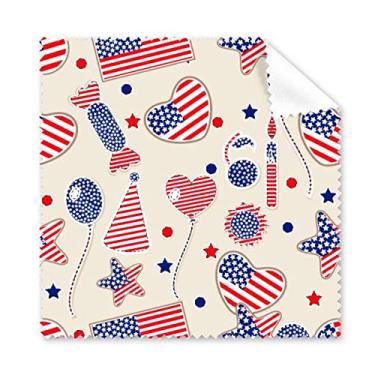 Imagem de Balão dos EUA, balão de doces, bandeira de coração, estrela, pano de limpeza, 5 peças