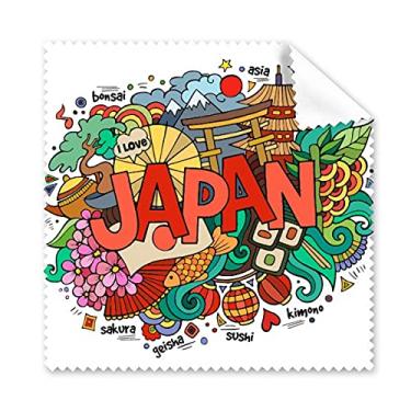 Imagem de Pano de limpeza colorido I Love Japan Asia Culture 5 peças