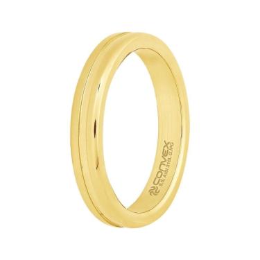 Imagem de Aliança Aço Aton *Deus do Sol 3.45mm Gold IPG