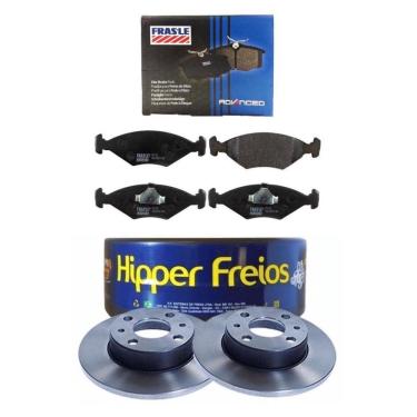 Imagem de Kit Revisão Freio Fiat Uno 2008 Disco Hf31 Pastilha Pd25