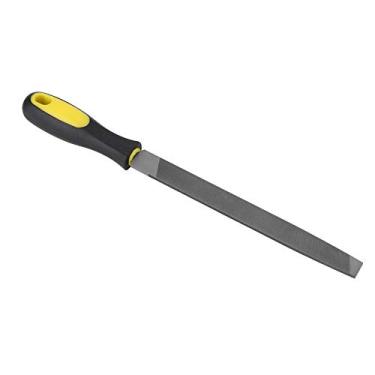 Imagem de Arquivo de moinho plano de 20 cm, lâmina lisa com arquivo de borda de alça, apontador de ferramentas para afiar faca, machado, machado, machado, para todos os materiais metálicos