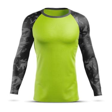 Imagem de Camiseta Térmica Segunda Pele Ad Store Dry Fit Verde Neon E Camuflado
