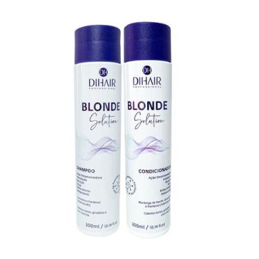 Imagem de Shampoo E Condicionador Para Cabelos Loiros Blonde Solution - Dihair