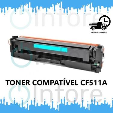 Imagem de Toner Compatível Para Impressora M180 M154 Cf511a Ciano Cf511 Cyan Com
