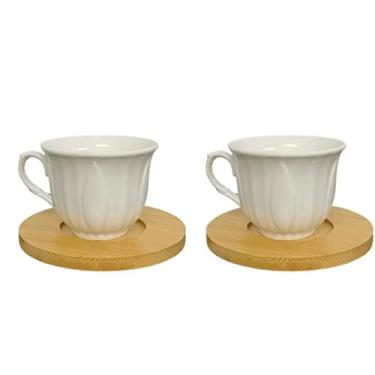 Imagem de Jogo De 2 Xícaras Com Pires De Bambu 062175 Pracasa