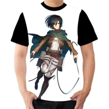 Imagem de Camiseta Camisa Personalizada Mikasa Ackerman Aot 6 - Dias No Estilo