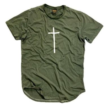 Imagem de Cruz Fina (C) Long-Verde - Tedy Camisetas