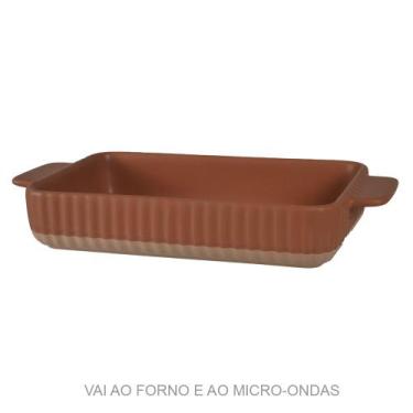 Imagem de Travessa Cerâmica Terracota 27X14cm - Florarte