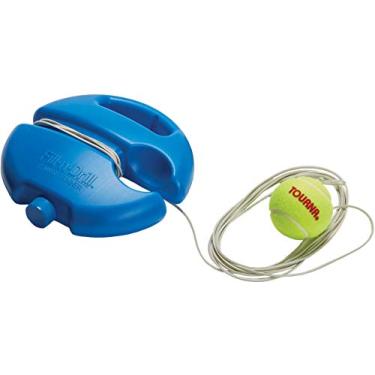 Imagem de Tourna Fill & Drill Tennis Trainer, o treinador de tênis original patenteado com base preenchida com água